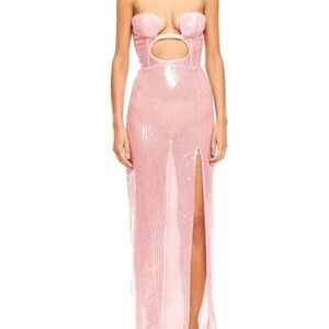 Nensi Dojaka pink Sequin dress